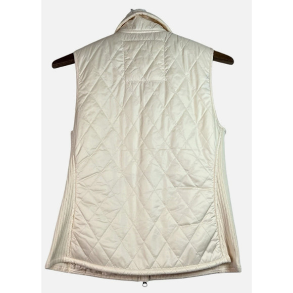 L.L Bean Cream Sherpa Lined Vest Quilted Size Large 10-16 - Picture 2 of 6